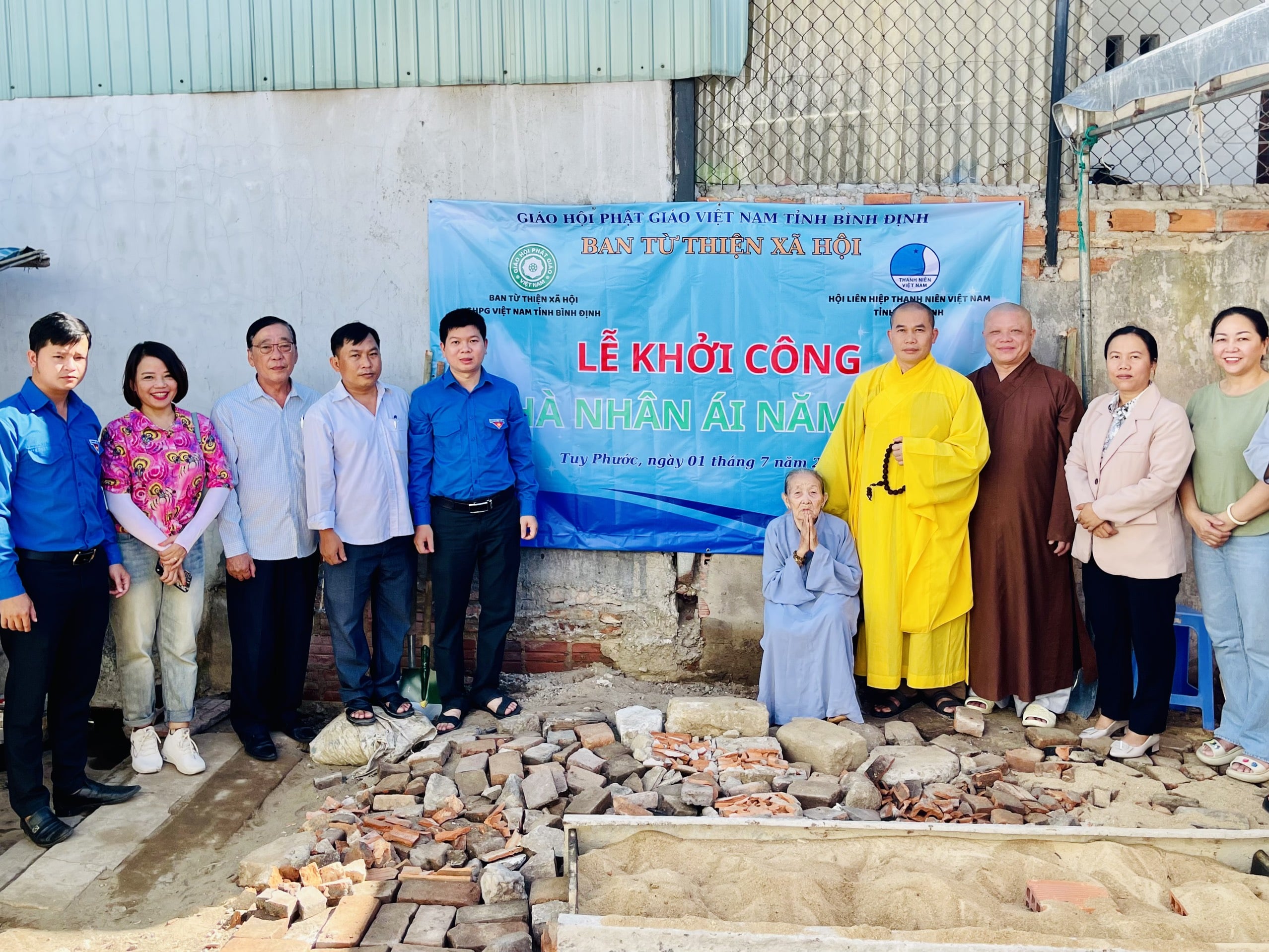 Ban Từ thiện Xã hội Phật giáo tỉnh xây nhà nhân ái năm 2024